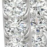  1.09 ct. t.w. Moissanite Hoop Earrings in 14k White Gold