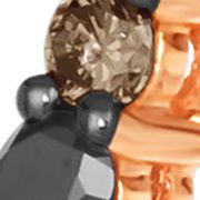 3/4 ct. t.w. Blackberry Diamonds®, 1/5 ct. t.w. Chocolate Diamonds®, 1/10 ct. t.w. Nude Diamonds™ Climber Earrings in 14K Strawberry Gold®