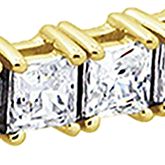 Yellow Gold Plated Sterling Silver 8.5 ct. t.w. Princess Cut Cubic Zirconia Tennis Bracelet