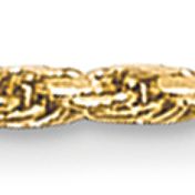 14K Yellow Gold 1.2 Millimeter Diamond-cut Adjustable Rope Chain