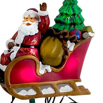 Santa Sleigh and Eight Reindeer Light Set