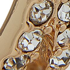 Gold Tone Crystal Pavé Split Hoop Earrings