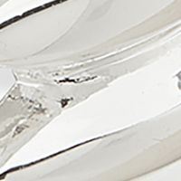 Silver Tone 22 Millimeter Marquise Hoop Earrings