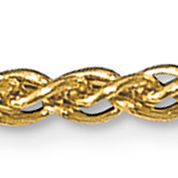 14K Yellow Gold Adjustable 1.6 Millimeter Semi Solid Spiga Chain