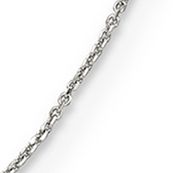 14K Gold Millimeter Diamond Cut Adjustable Cable Chain