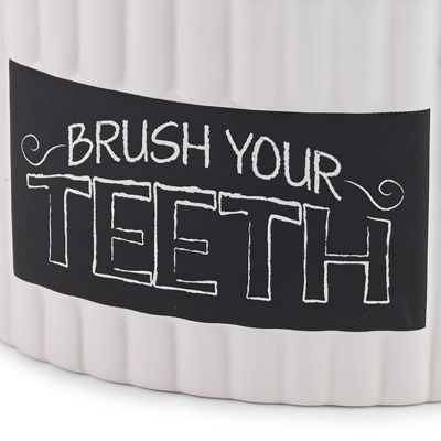 Chalk it Up Toothbrush Holder 4.12-in. x 2.26-in. x 4.25-in.