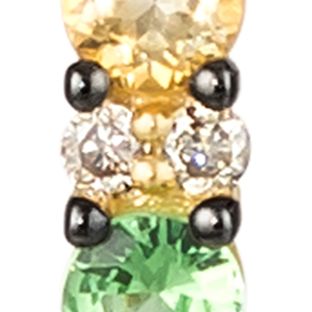 3/4 ct. t.w. Diamond and Multi Stone Earrings in 14K Honey Gold™ 