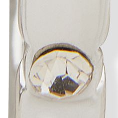 Silver Tone 24 Millimeter Crystal Small Clickit Hoop Earrings