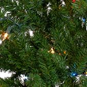 Set of 3 Pre-Lit Slim Alpine Artificial Christmas Trees 5' - Multicolor Lights