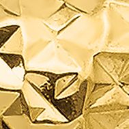 14K Yellow Gold Diamond Cut Puffed Heart Post Earrings
