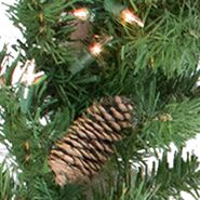 Pre-Lit Noble Fir with Berries Artificial Christmas Garland - Clear Lights