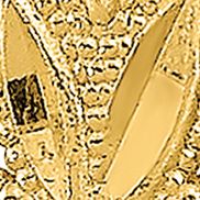 Diamond-Cut Teardrop Heart Dangle Earrings in 14K Yellow Gold