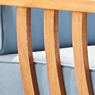 Kapalua Honey Nautical Eucalyptus Wooden Outdoor Sofa Bench with Cushion