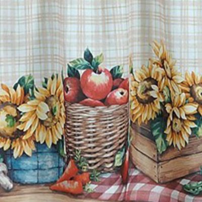 Farmer's Market Printed Tier and Swag Window Curtain Set