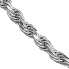 Fine Silver Plated Rope Chain Necklace