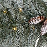 6 Foot Frosted Artificial Christmas Garland with Pinecones and 50 Warm White LED Lights