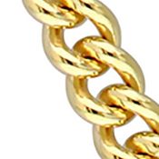 18k Yellow Gold Plated Sterling Silver 4.4mm Curb Link Chain Necklace