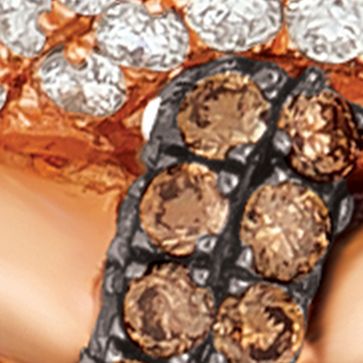 Creme Brulee® 1/2 ct. t.w. Nude Diamonds™, 1/2 ct. t.w. Chocolate Diamonds® Ring in 14K Strawberry Gold®