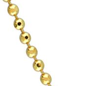 18k Yellow Gold Plated Sterling Silver 1mm Ball Chain Necklace