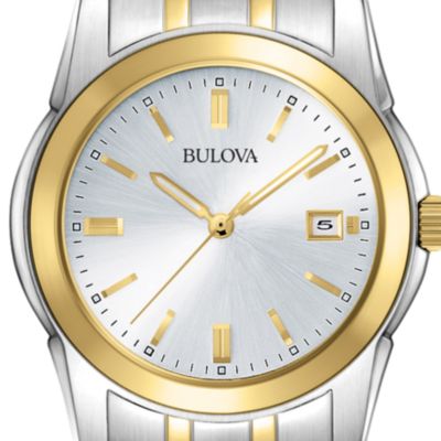 Men's Two Tone Stainless Steel Round Dial Watch