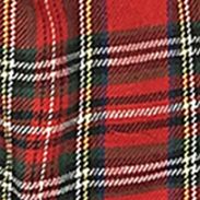 Set of 4 Red Plaid Carolers