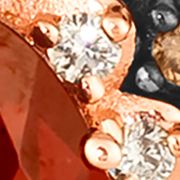 2.87 ct. t.w. Pomegranate Garnet™, 1/5 ct. t.w. Chocolate Diamonds®, 1/6 ct. t.w. Nude Diamonds™ Earrings in 14K Strawberry Gold®