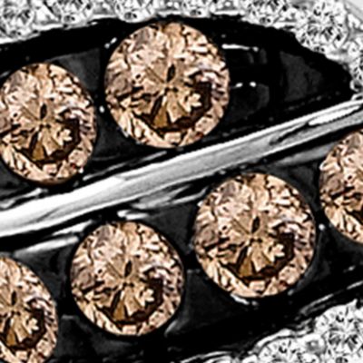 Chocolate Diamond® and Vanilla Diamond® Ring in 14k Vanilla Gold®