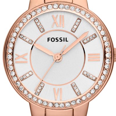 Women's Rose Gold-Tone Stainless Steel Virginia Three Hand Glitz Watch