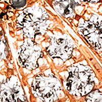 1.5 ct. t.w. Nude Diamonds™, 1/4 ct. t.w. Chocolate Diamonds® Flower Stud Earrings in 14K Strawberry Gold®
