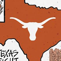 NCAA Texas Longhorns 2 Section Platter 