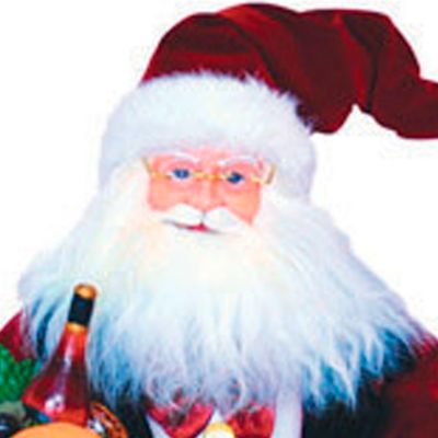 18-in. Wine Steward Santa