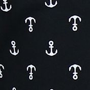 Women's French Terry Printed Shorts with Contrasting Anchor Design