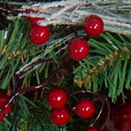 Plaid and Houndstooth and Red Berries Artificial Christmas Wreath - 24-Inch  Unlit