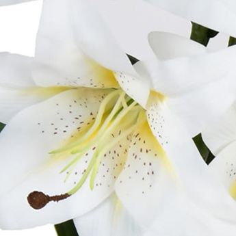 White and Yellow Real Touch Lily Spray