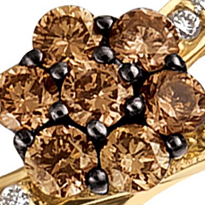 1/3 ct. t.w. Chocolate Diamonds® and 1/8 ct. t.w. Vanilla Diamonds® Ring in 14k Honey Gold™