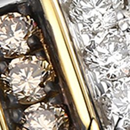 Men's 1/10 ct. t.w. Chocolate Diamonds®, 1/10 ct. t.w. Nude Diamonds™ Ring in Sterling Silver and 14K Gold™