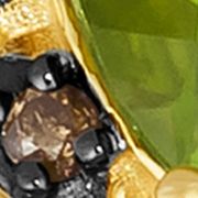 1.75 ct. t.w. Green Apple Peridot™, 1/3 ct. t.w. Chocolate Diamonds®, 1/10 ct. t.w. Nude Diamonds™ Ring in 14K Honey Gold™