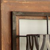 Farmhouse Metal Magazine Rack Holder