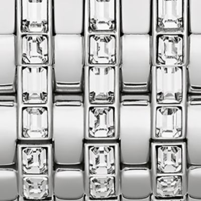 Phantom Men's Crystal Accent Silver-Tone Stainless Steel Bracelet Watch