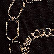 Women's Metallic Chain Print Split Cowl Pullover Sweater