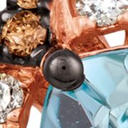 2.2 ct. t.w. Sea Blue Aquamarine®, 1/4 ct. t.w. Chocolate Diamonds®, 1/4 ct. t.w. Nude Diamonds™ Necklace in 14K Strawberry Gold®