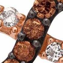 Chocolatier® Circle Pendant Necklace featuring 5/8 ct. t.w. Chocolate Diamonds®, 5/8 ct. t.w. Vanilla Diamonds®  in 14K Strawberry Gold®