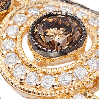 Chocolate Diamond® and Vanilla Diamond® Ring in 14k Honey Gold™ - Belk Exclusive