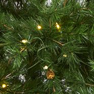 9-Foot Colorado Mountain Pine Artificial Christmas Tree with 650 Clear Lights, 3197 Bendable Branches and Pine Cones