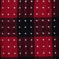 48Inch Red and Black Plaid with Polka Dots Christmas Tree Skirt