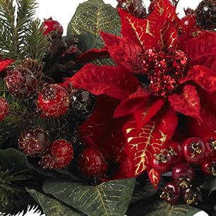 Poinsettia & Berry Centerpiece