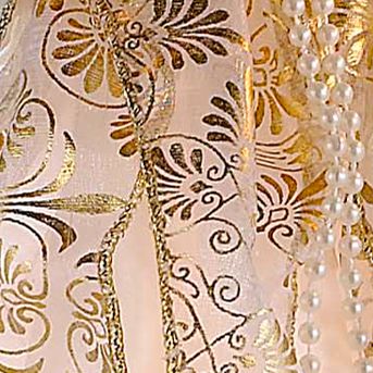 10-Light Ivory and Gold Angel Treetop