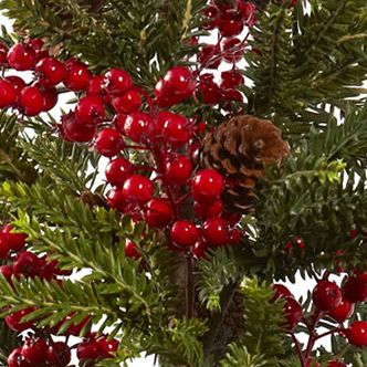 3 Ft Pine and Berry Christmas Tree