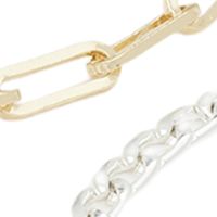 Two Tone Chain Trio Bracelet Set