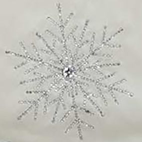 54 in Ivory Tree Skirt with Crystal Lace Snowflakes